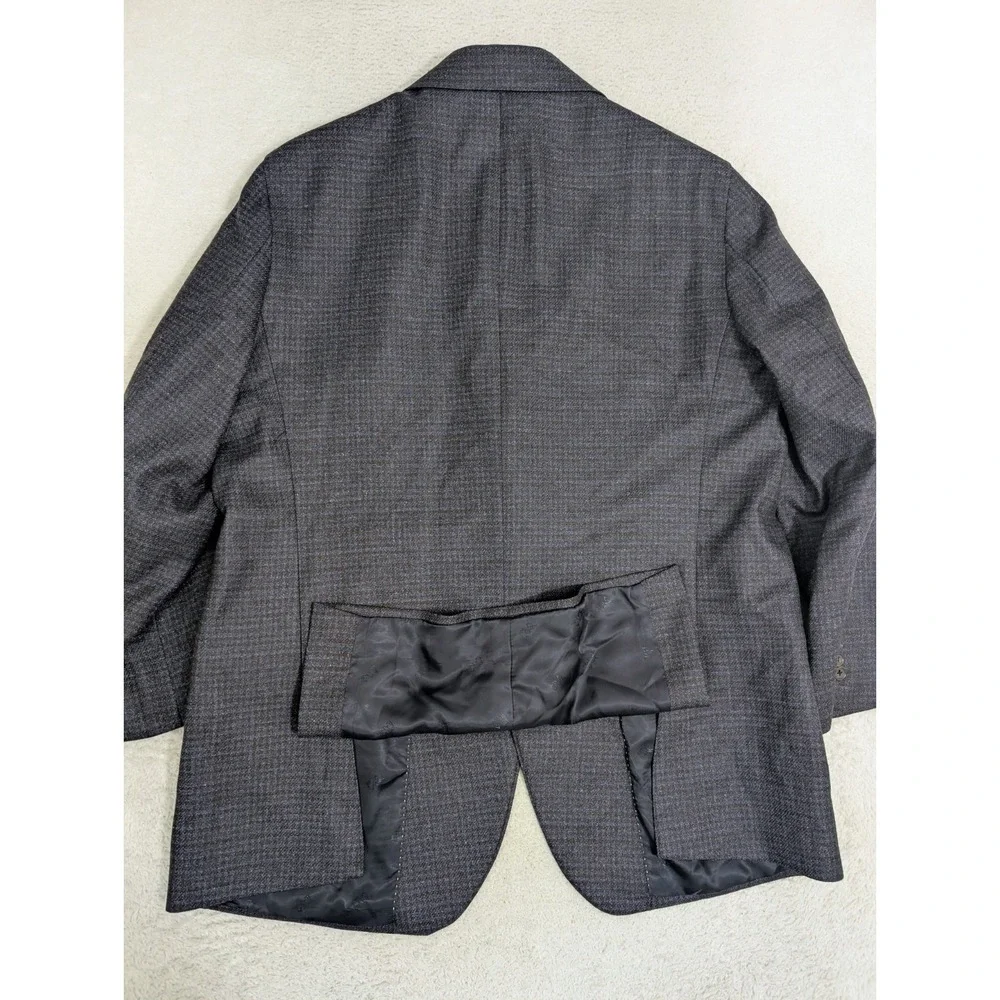 Jos‎ A Bank Reserve Sport Coat Men's Blue Tattersall Lanificio F.lli Cerruti 46R